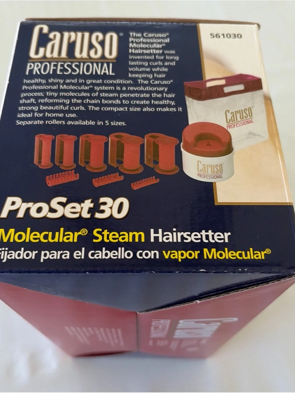Caruso Professional ProSet Molecular Steam Hairsetter in Red and White